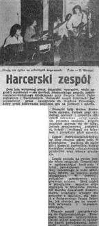 Harcerski zespol wokalno - instrumentalny...  Graja nie tylko na szkolnych imprezach...  Fragment artykulu z lubelskiej prasy - otworz w powiekszonym formacie